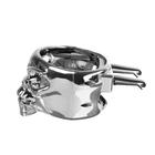 Подстаканник в дефлектор, автомобильный, череп, хром - Фото 3