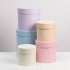 Набор круглых подарочных коробок 5 в 1 UPAK LAND, Рассвет, 23×23×25 - 15×15×15 см - Фото 4
