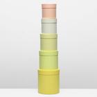 Набор круглых подарочных коробок 5 в 1 UPAK LAND, Солнечный, 23×23×25 - 15×15×15 см - Фото 2