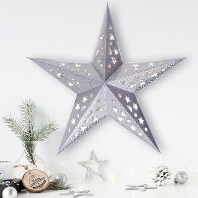 Звезда интерьерная с гирляндой новогодняя «Космическое небо», на Новый год, 45 × 45 см.