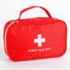 Аптечка дорожная First Aid, цвет красный, 24х12х6 см - Фото 2