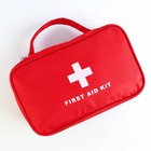 Аптечка дорожная First Aid, цвет красный, 24х12х6 см - Фото 4