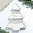 Менажница «Год будет счастливым», белая, 16,5 см - Фото 1