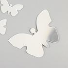 Наклейка интерьерная зеркальная "Бабочки" 3D акрил 25 шт 11х15 см 7,5х10 см 5,3х7 см - Фото 3