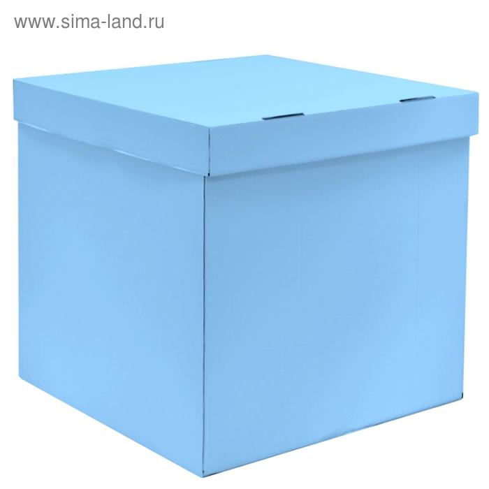 Коробка для воздушных шаров, Голубой, 60*60*60 см, набор 5 шт.