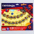 Гирлянда на люверсах «С Днем Рождения!», длина 240 см, Человек-Паук - фото 24367470