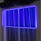 Гирлянда «Сосульки» 2.5 × 0.5 м, IP65, прозрачная нить, 288 LED, свечение синее с эффектом стекания, 12 В - фото 1591910