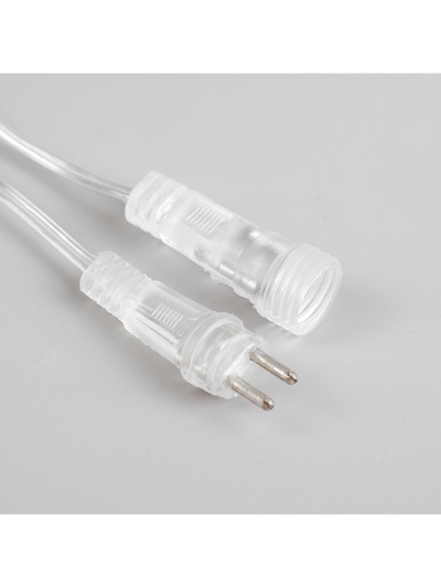 Гирлянда «Сосульки» 2.5×0.5 м, IP65, прозрачная нить, 288 LED, свечение синее с эффектом стекания, 12 В