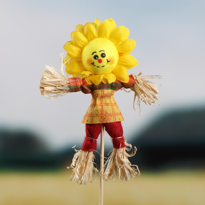 Огородное пугало «Солнышко», 16 см, h=50 см, МИКС, Greengo - Фото 1