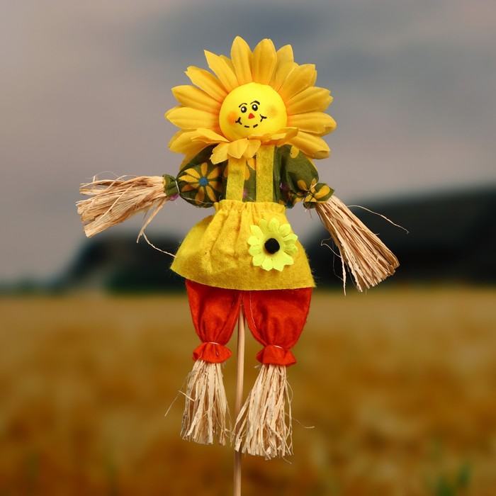 Огородное пугало «Солнце», 25 см, h=50 см, МИКС, Greengo - Фото 1
