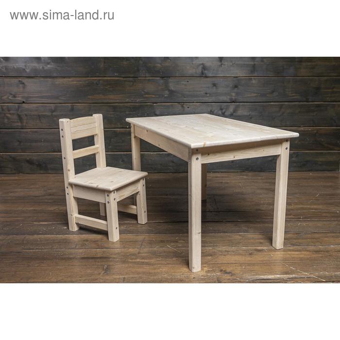 Детский набор «Нильс», стол 800 × 500 × 520 мм и стул 300 × 400 × 550 мм, массив сосны - Фото 1