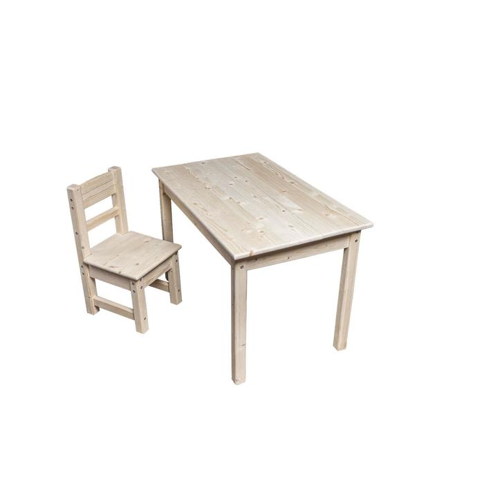 Детский набор «Нильс», стол 800 × 500 × 520 мм и стул 300 × 400 × 550 мм, массив сосны - фото 1898367378
