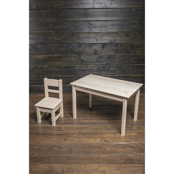 Детский набор «Нильс», стол 800 × 500 × 520 мм и стул 300 × 400 × 550 мм, массив сосны - фото 1898367380