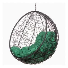 {{photo.Alt || photo.Description || 'Кресло - кокон «Кокос», подвесное, с зелёной подушкой, чёрное'}}