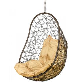 {{photo.Alt || photo.Description || 'Кресло - кокон Easy, подвесное, с бежевой подушкой, коричневое'}}