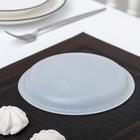 Набор пластиковых одноразовых тарелок, d=17 см, 10 шт, цвет белый - фото 4316127