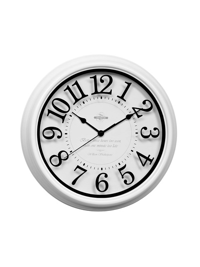 Часы настенные, интерьерные, d=31 см, бесшумные, белые