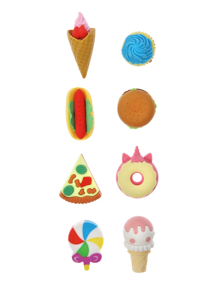 Набор фигурных ластиков «Вкусняшки», 8 штук, МИКС - Фото 1