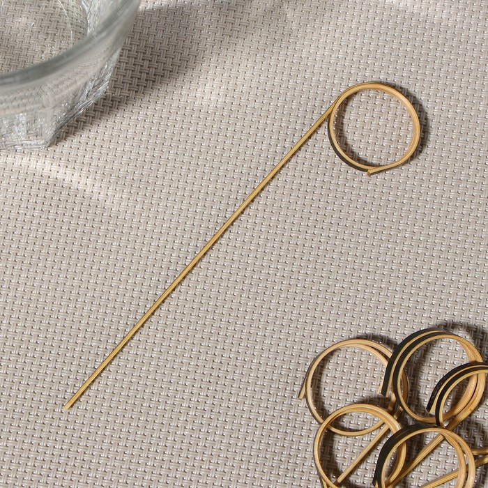 Шпажки Доляна «Природа», h=12 см, набор 50 шт., чёрные - Фото 1