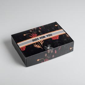 Коробка складная «Цветы», 21 × 15 × 5 см