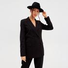 Пиджак женский двубортный MIST размер 52, цвет чёрный - Фото 1