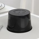 Контейнер пластиковый одноразовый «Супница», 500 мл, 11.2 см, чёрный - Фото 2