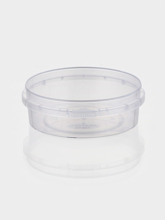 Соусник одноразовый «Круглый», 125 мл, пластик, d=9.3 см, с контрольным замком, прозрачный - Фото 1
