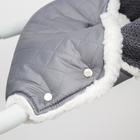 Муфта меховая для коляски/санок стеганная Melanie, цвет серый - Фото 2