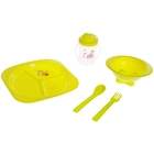 Набор детской посуды: тарелка квадратная, ложка, вилка, миска, поильник, цвета МИКС - Фото 2