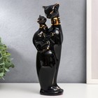 Сувенир керамика "Кошка египетская с котёнком, чёрная" 23х8х5,5 см - фото 11124059