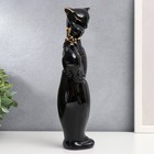 Сувенир керамика "Кошка египетская с котёнком, чёрная" 23х8х5,5 см - Фото 2