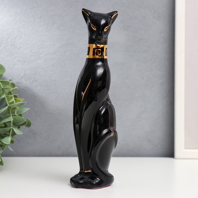 Фигурка керамика «Кошка египетская, чёрная», 21×5.5×6 см