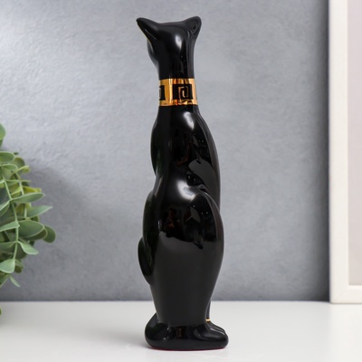 Фигурка керамика «Кошка египетская, чёрная», 21×5.5×6 см