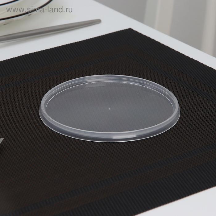 Крышка пластиковая одноразовая к банке, d=12 см, прозрачная - Фото 1