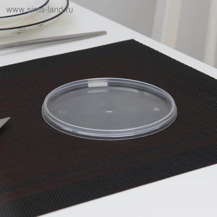 Крышка к ведёрку одноразовая, пластик, d=12.5 см, прозрачная - Фото 1