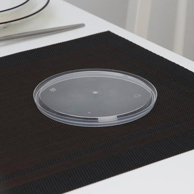 Крышка к ведёрку одноразовая, пластик, d=12.5 см, прозрачная