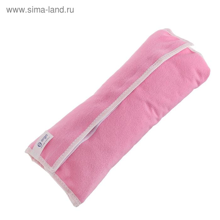 Подушка - накладка ARGO, детская, на ремень безопасности, розовая 29х11х9 см - Фото 1