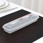 Футляр для столовых приборов Доляна, 24×7.5×3.8 см, прозрачный, рисунок МИКС - Фото 2