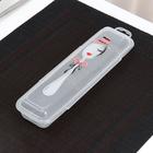 Футляр для столовых приборов Доляна, 24×7.5×3.8 см, прозрачный, рисунок МИКС - Фото 1