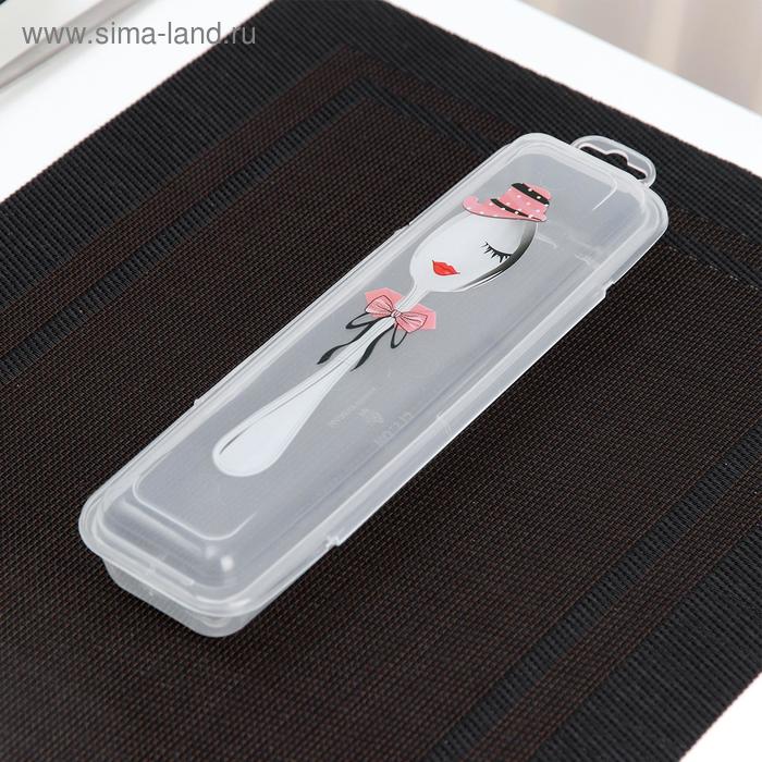 Футляр для столовых приборов Доляна, 24×7.5×3.8 см, прозрачный, рисунок МИКС - Фото 1