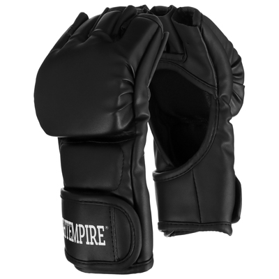 Перчатки для ММА тренировочные FIGHT EMPIRE, размер M, чёрные с белым лого