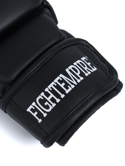 Перчатки для ММА тренировочные FIGHT EMPIRE, размер M, чёрные с белым лого