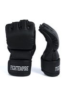 Перчатки для ММА тренировочные FIGHT EMPIRE, размер S, чёрные с белым лого - Фото 4