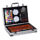 Набор для рисования, складной, в чемоданчике серебристый - фото 21165190