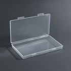 Органайзер для хранения, с крышкой, 19,5 × 10,5 × 2,2 см, цвет прозрачный - фото 9970661