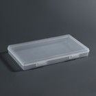 Органайзер для хранения, с крышкой, 19,5 × 10,5 × 2,2 см, цвет прозрачный - фото 9970662