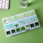 Таблетница органайзер «Растения», 21 секция, русские буквы, 21.5×12 см. - Фото 2