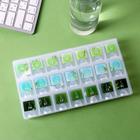 Таблетница органайзер «Растения», 21 секция, русские буквы, 21.5×12 см. - Фото 3