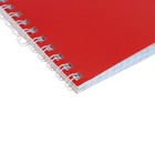 Блокнот А6, 40 листов в клетку на гребне "Корпоративный", обложка мелованный картон, ВД-лак, красный - Фото 2