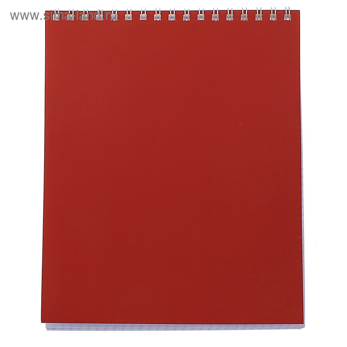 Блокнот А5, 40 листов на гребне "Корпоративный" красный, ВД-лак - Фото 1